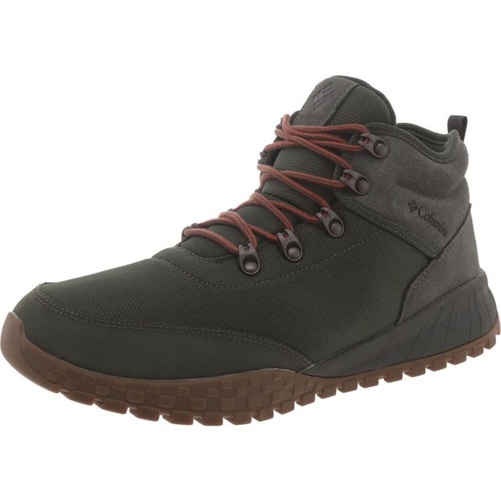 Columbia Mens Green Leather Lifestyle Running & Training Shoes Sneakers New